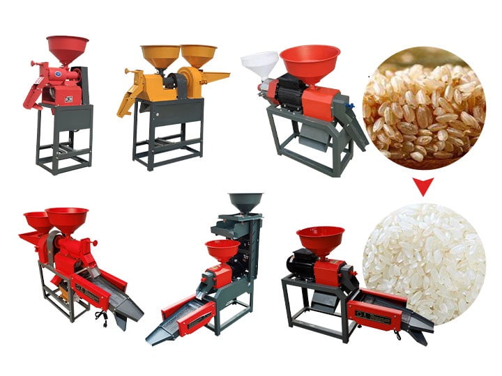 Small rice milling machine/household rice mill with grinder