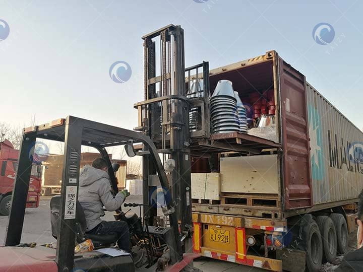 loading of the peanut  sheller machine