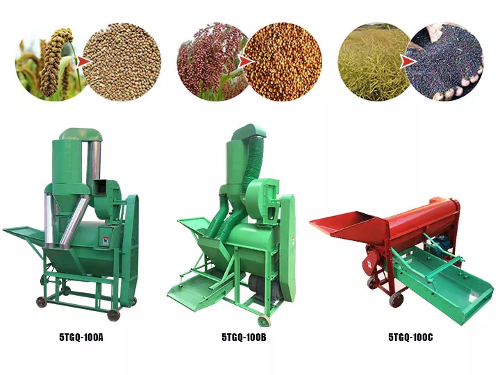 Grain threshing machine for sorghum, millet, rapeseed